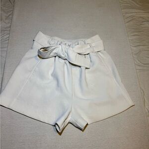 Wilfred Cream High-Waist Tie Shorts
